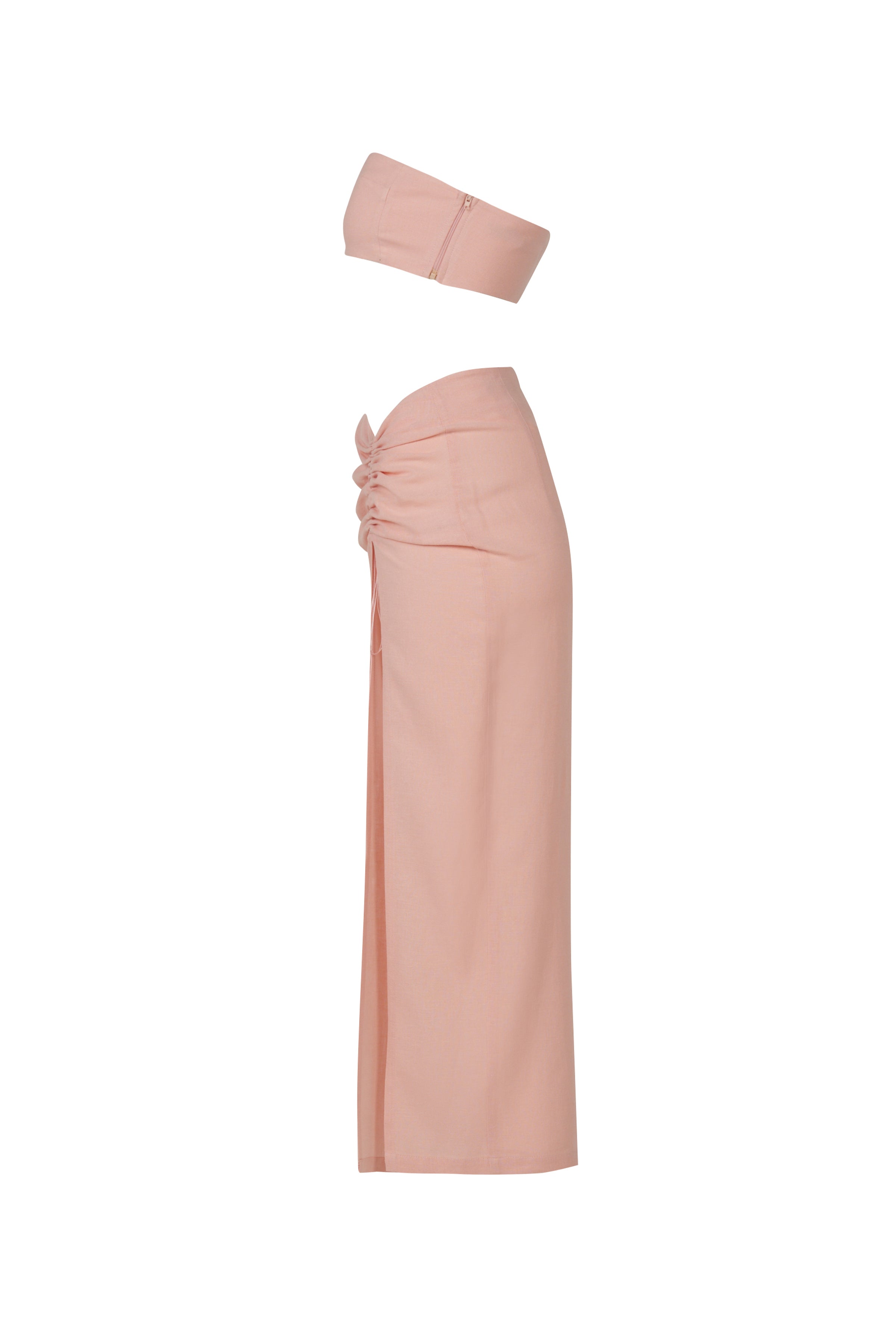 Pembe Straplez Keten Takım