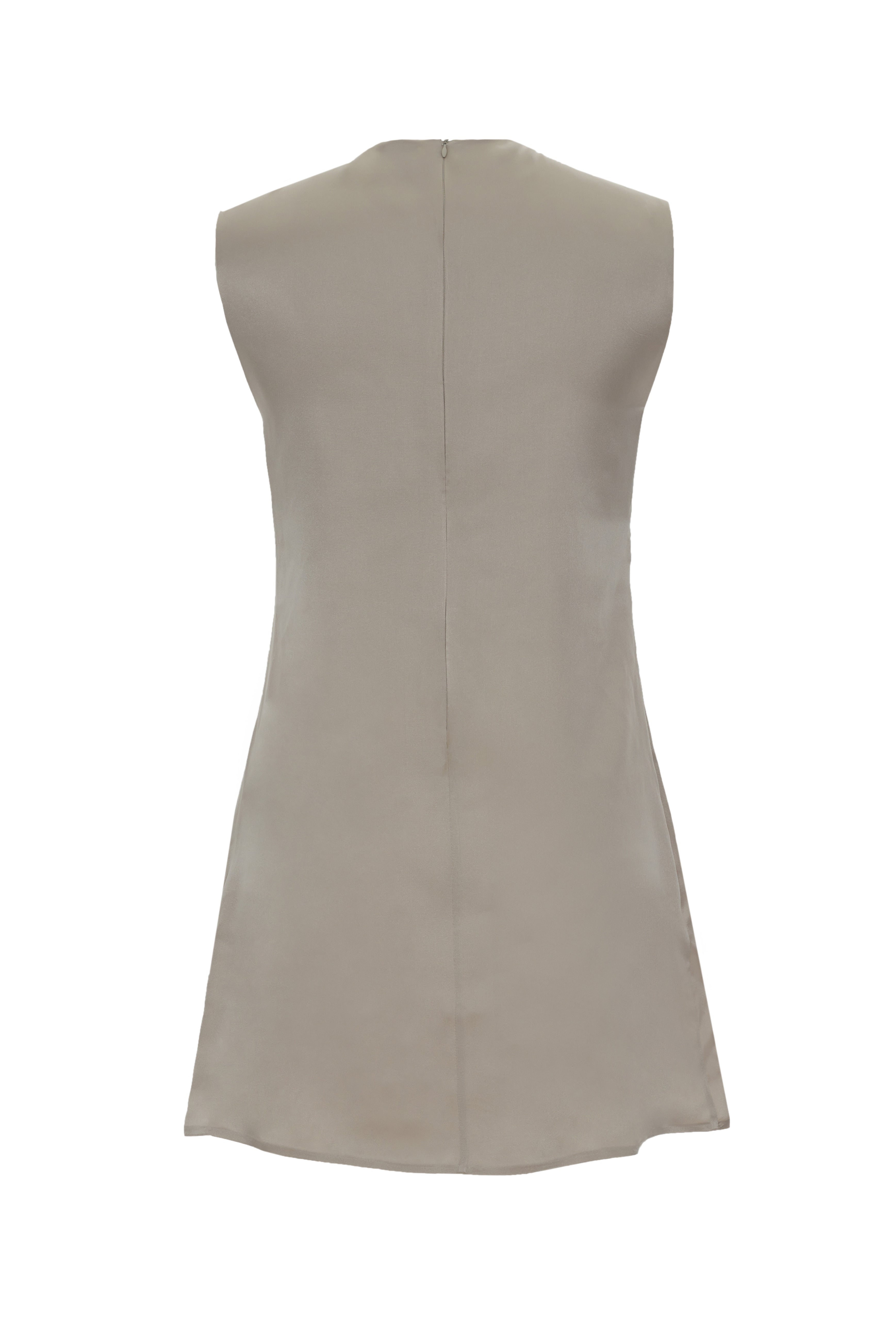 Gray Mini Cocktail Dress