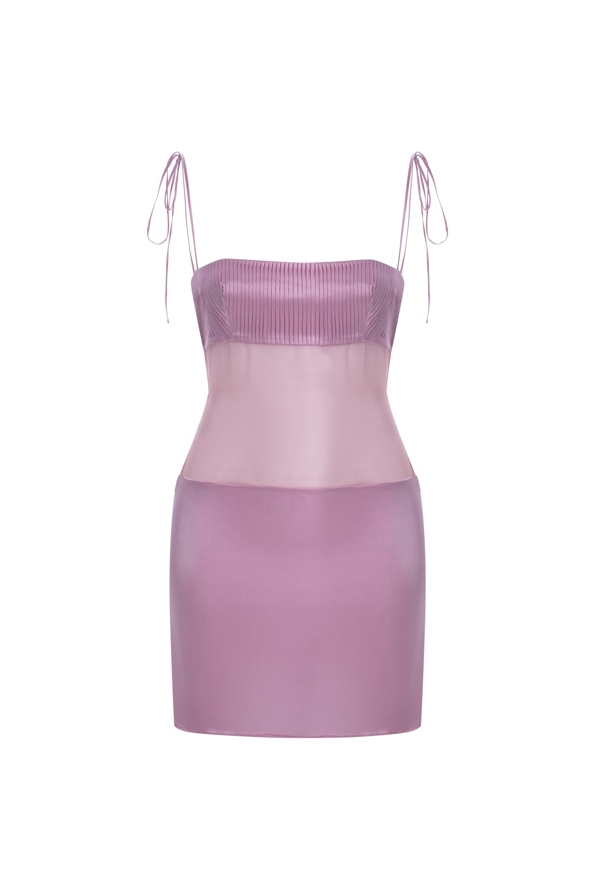 Pembe Kısa İpek Elbise