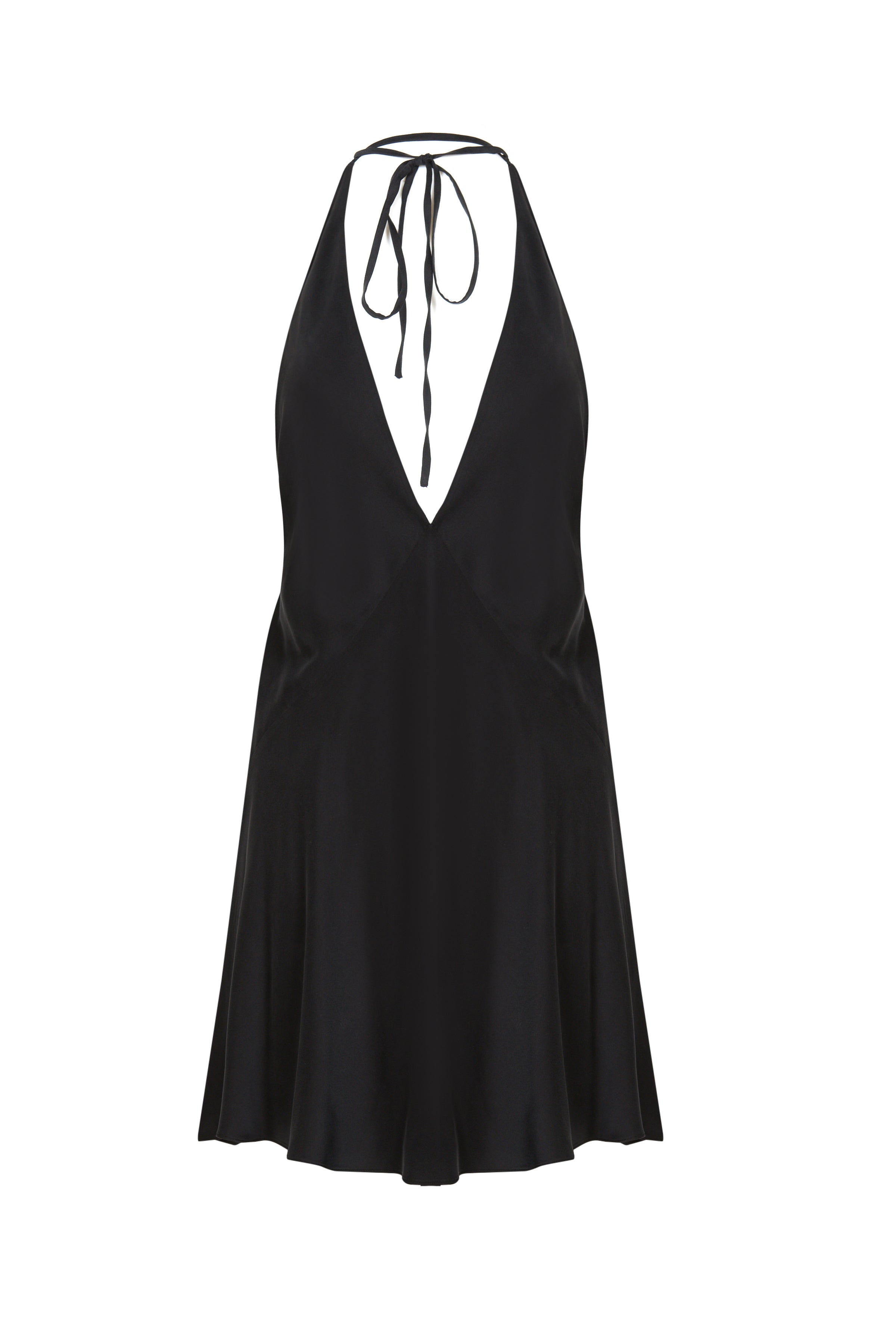 Mini Black Silk Dress