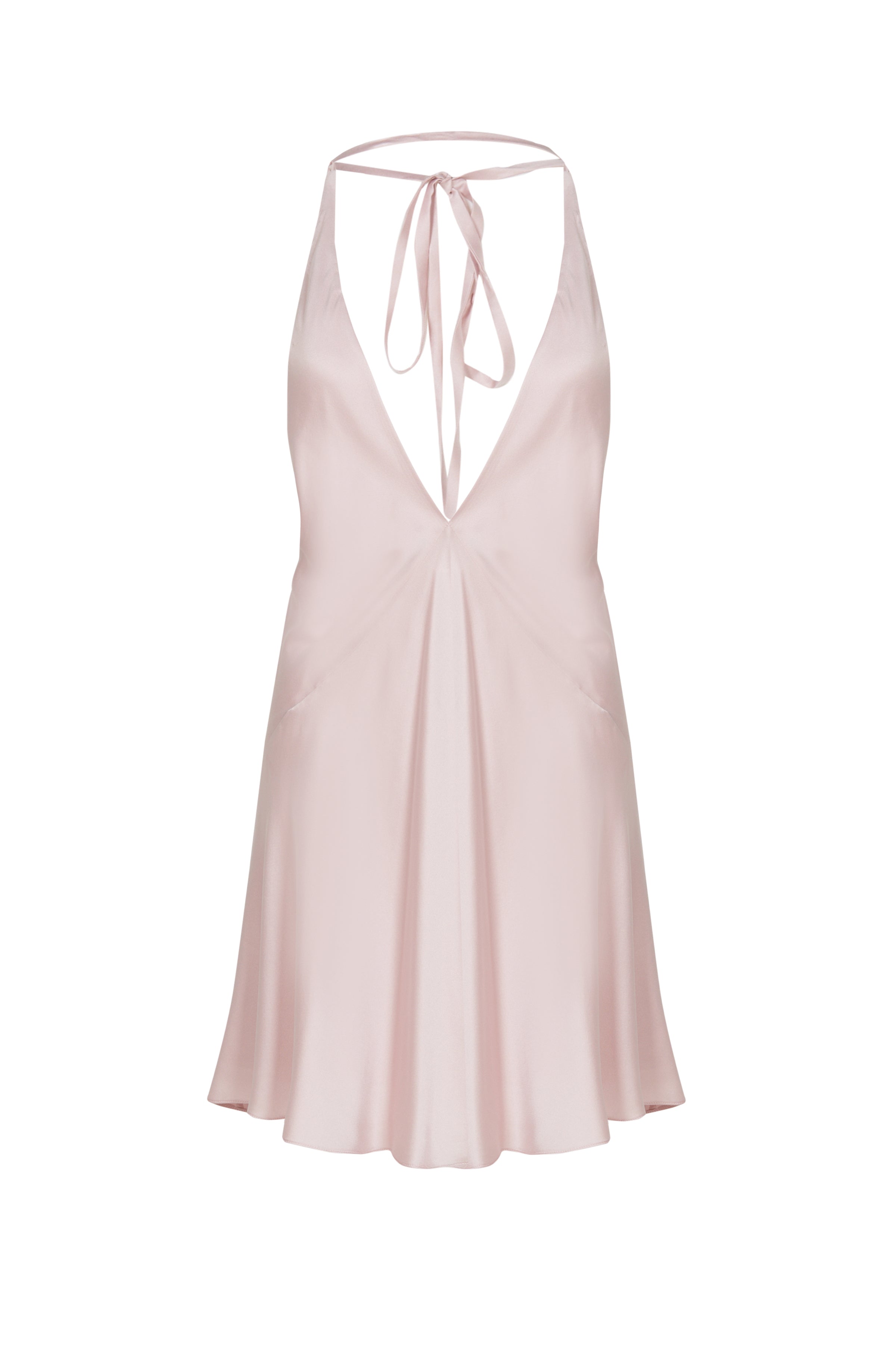 Mini Pink Silk Dress