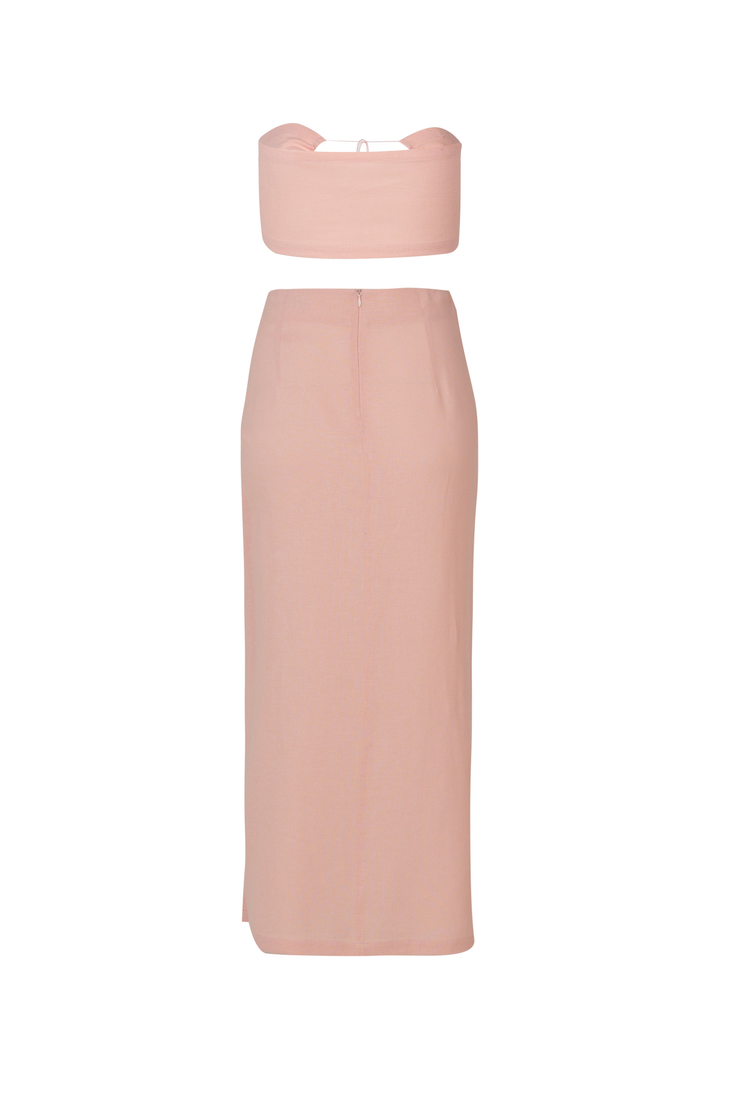 Pink Adjustable Linen Suit